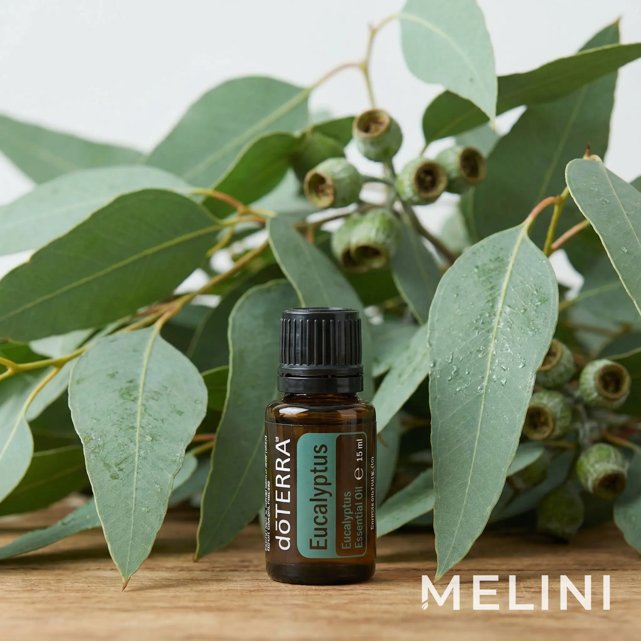 dōTERRA Eucalyptus Essential Oil 15 ml — alternate view of the bottle and packaging