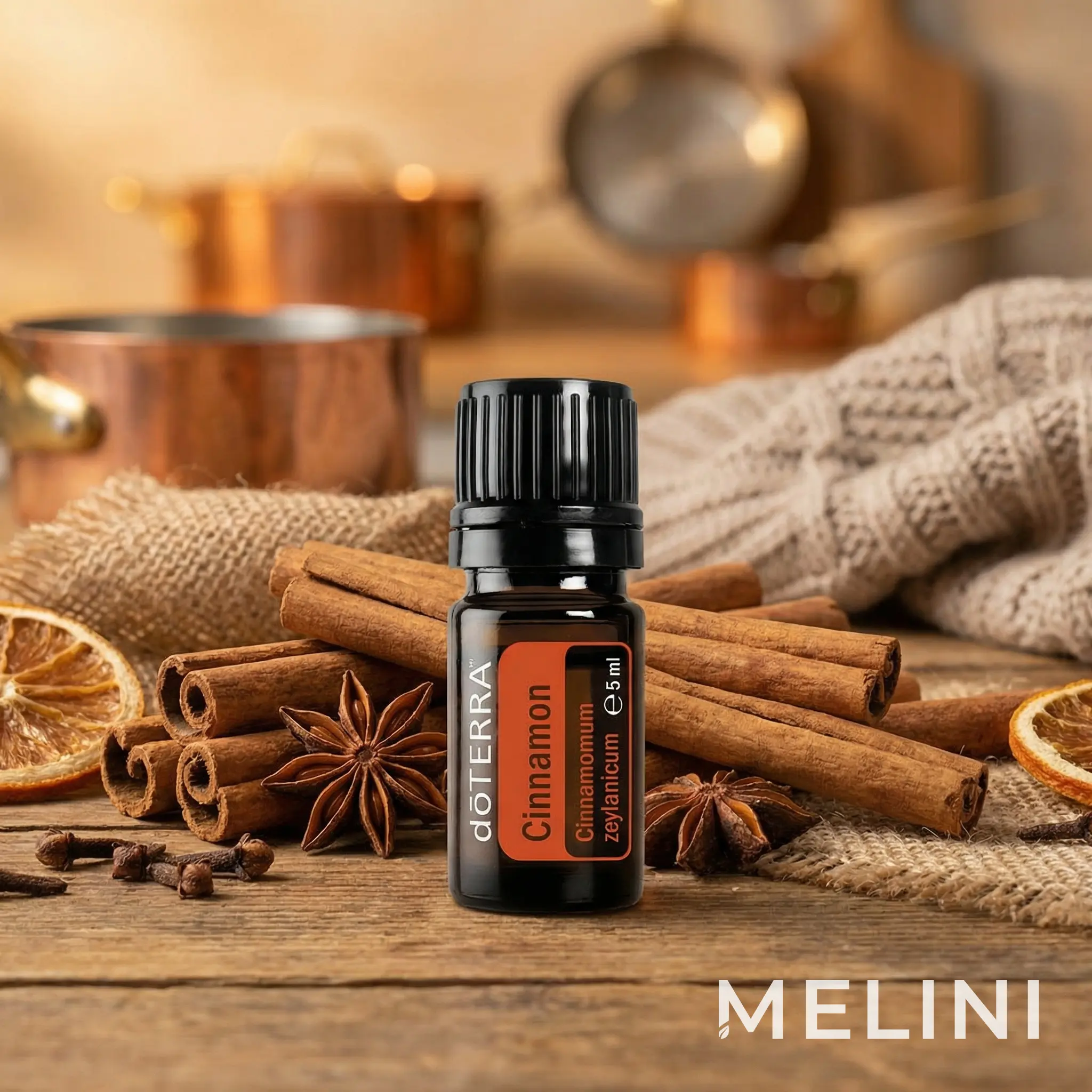 dōTERRA Cinnamon Oil 5ml — alternate view of the bottle and packaging