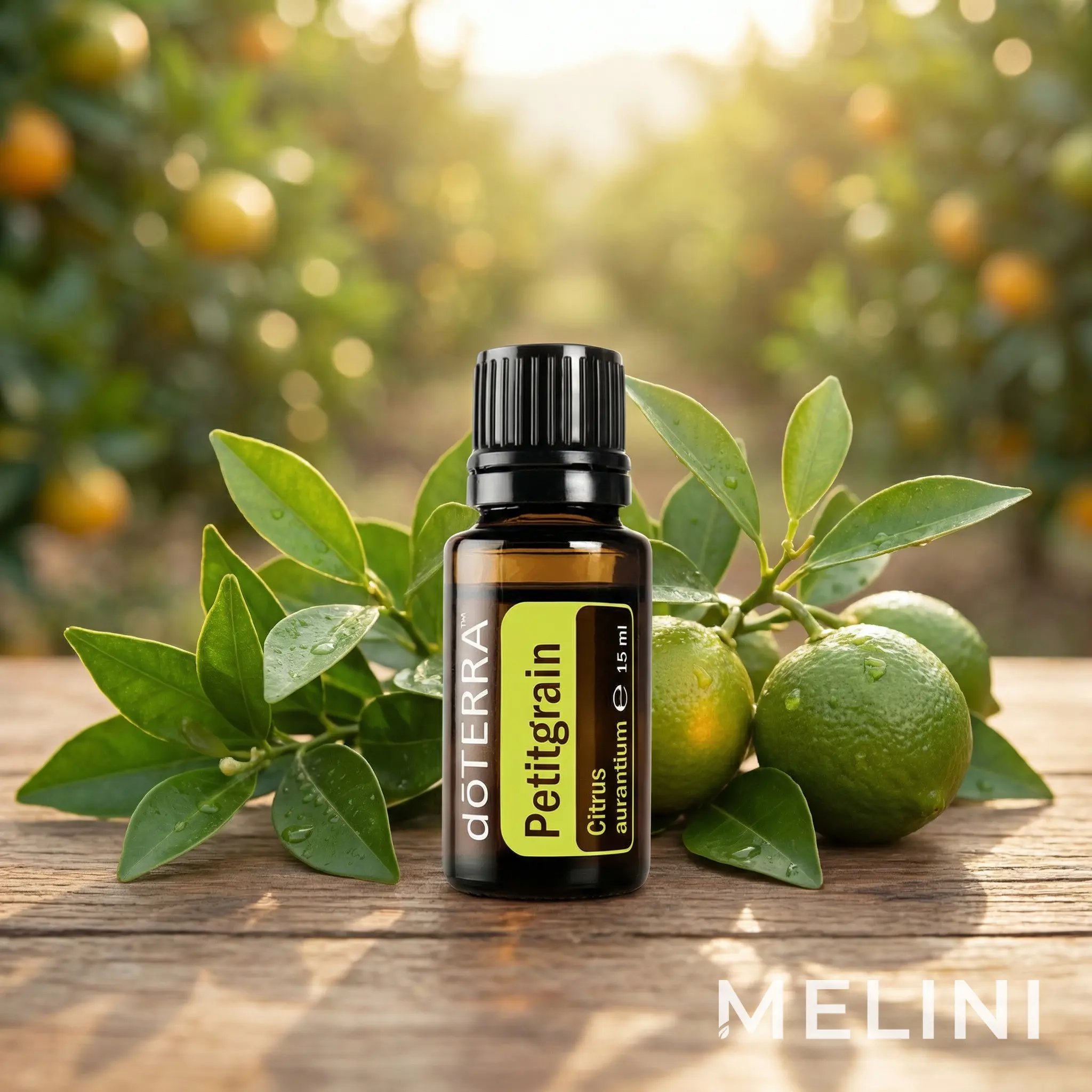 dōTERRA Petitgrain 15 ml — alternate view of the bottle and packaging