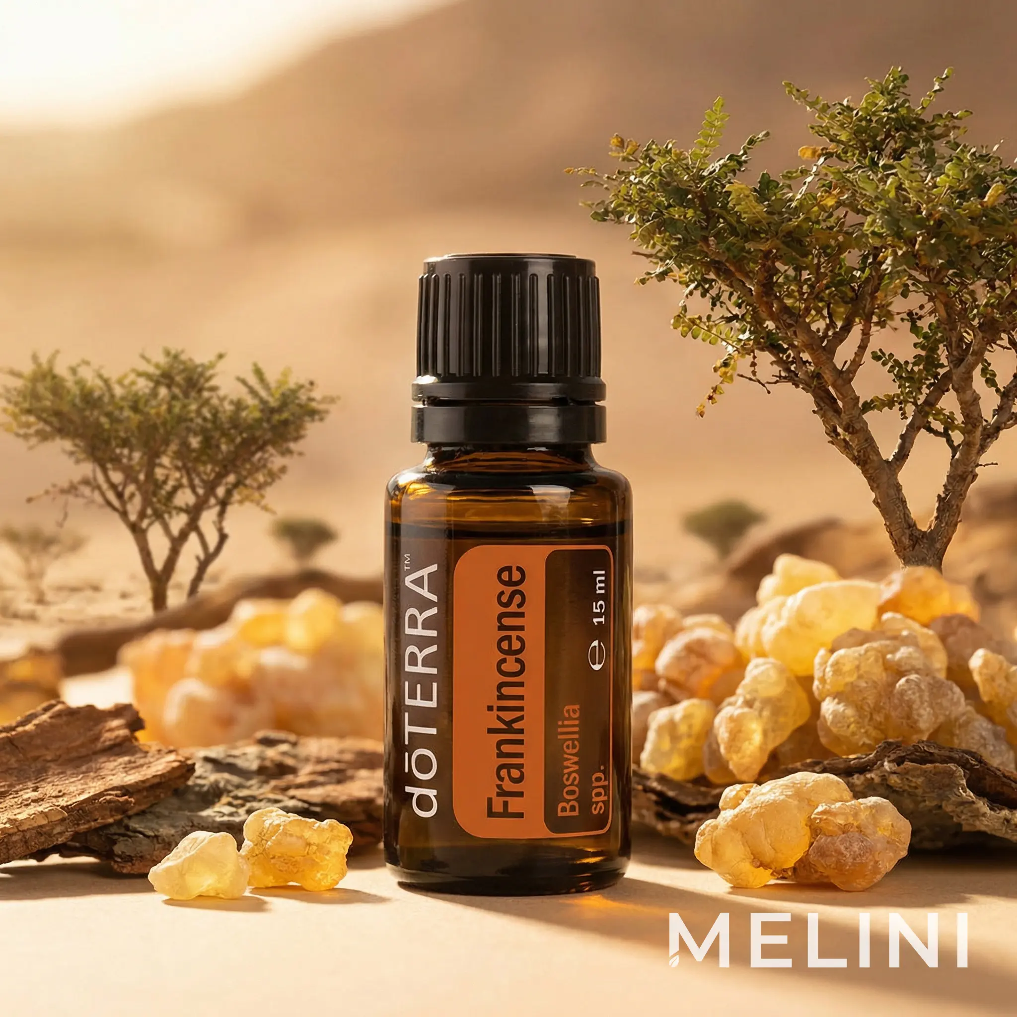 dōTERRA Frankincense Essential Oil 15 ml — alternate view of the bottle and packaging