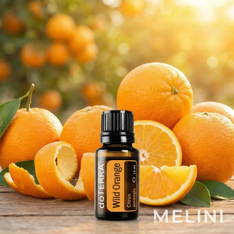 dōTERRA Wild Orange Essential Oil 15 ml — alternate view of the bottle and packaging