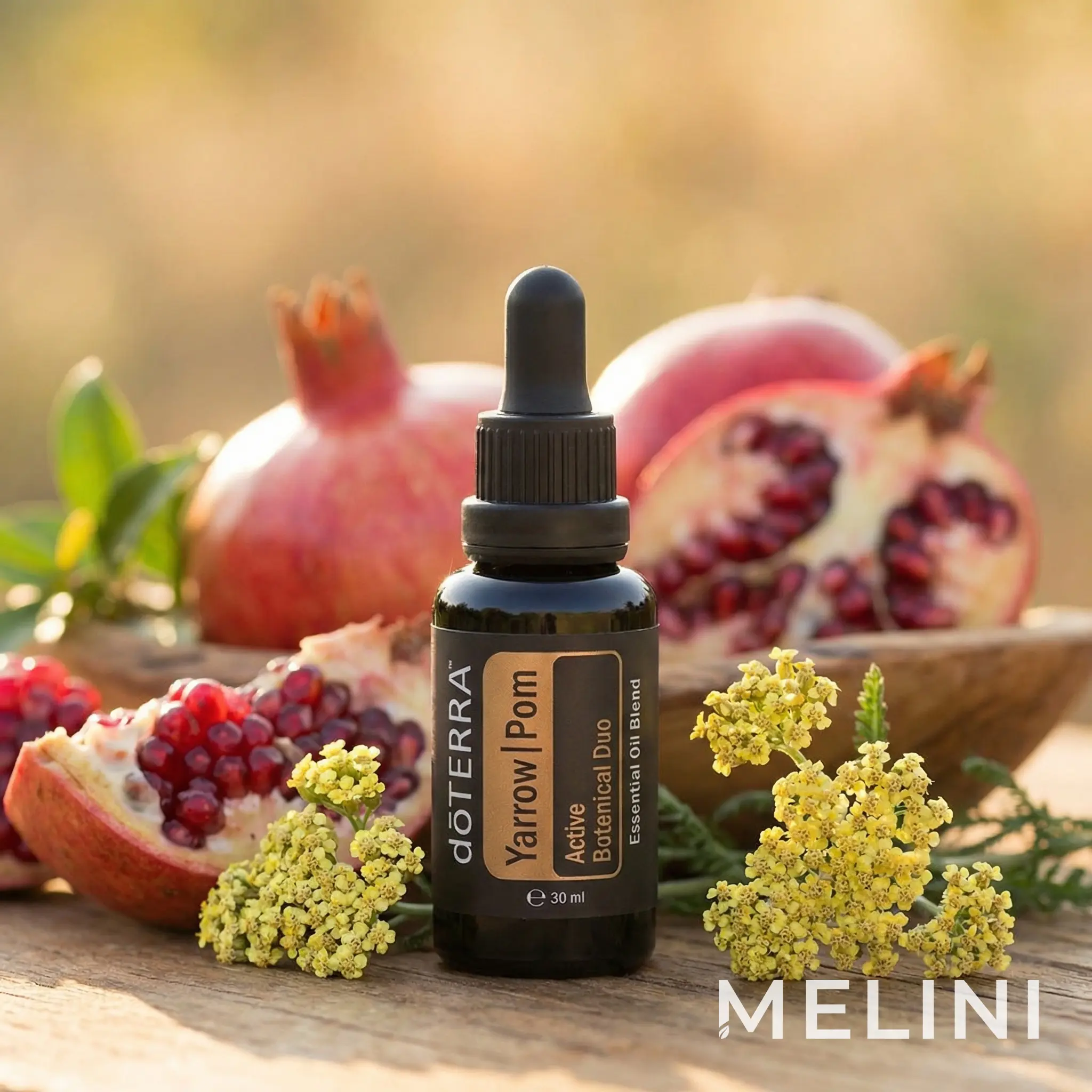 dōTERRA Yarrow|Pom 15 ml — alternate view of the bottle and packaging