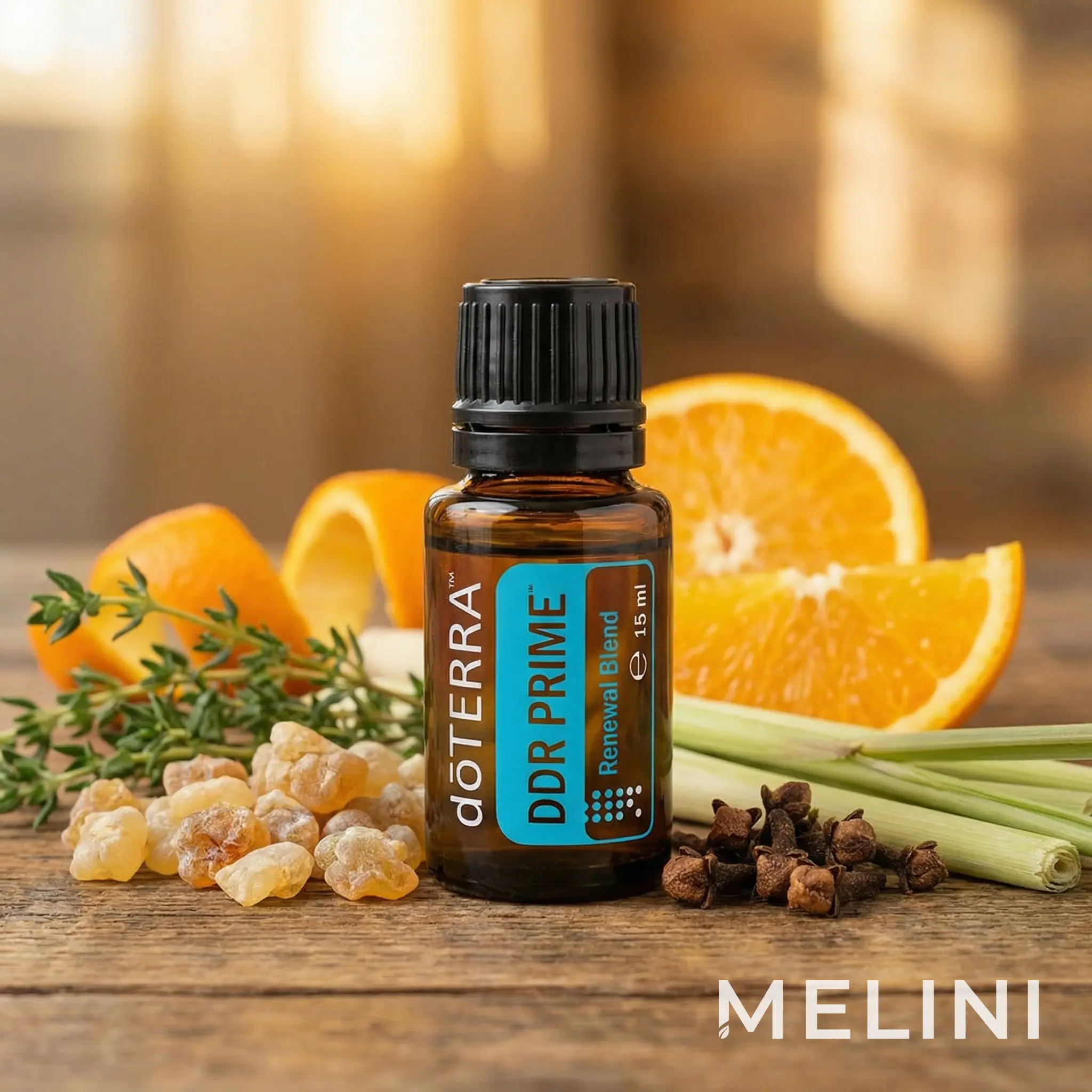dōTERRA DDR Prime 15 ml — alternate view of the bottle and packaging