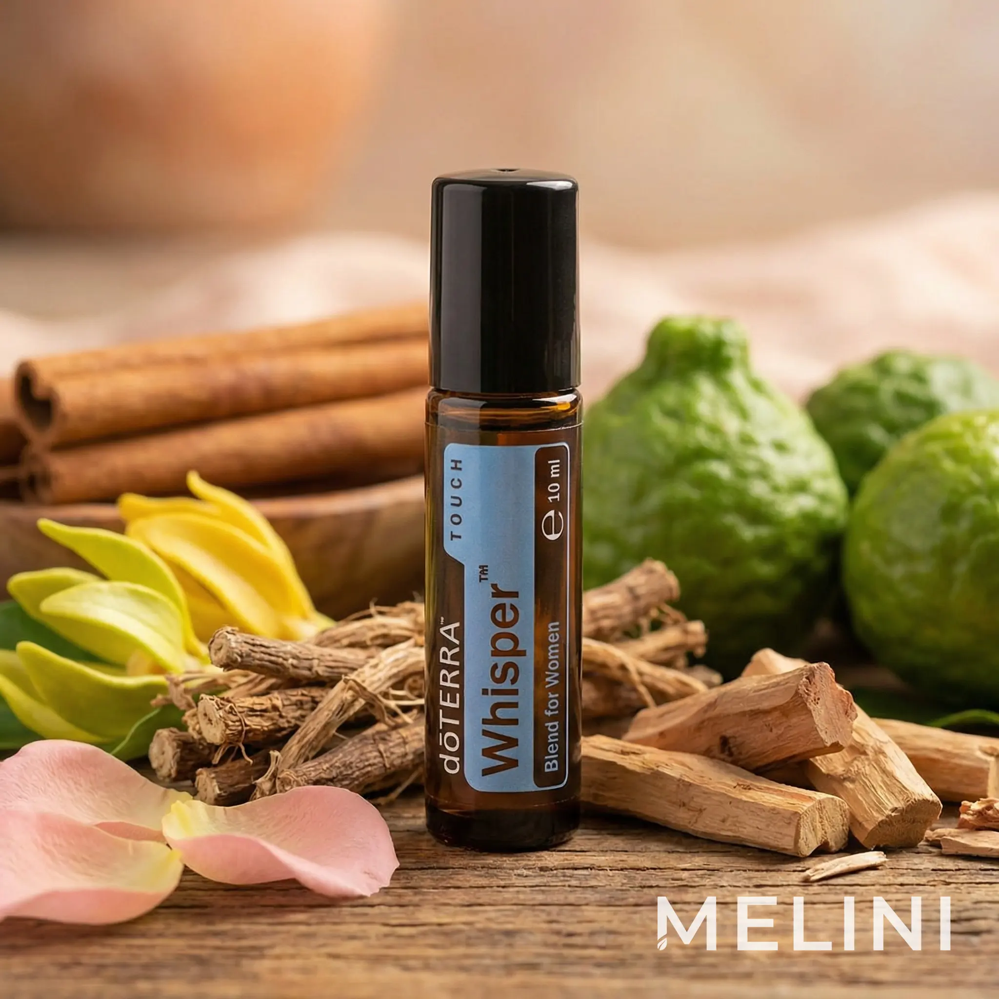 dōTERRA Whisper Touch — alternate view of the bottle and packaging