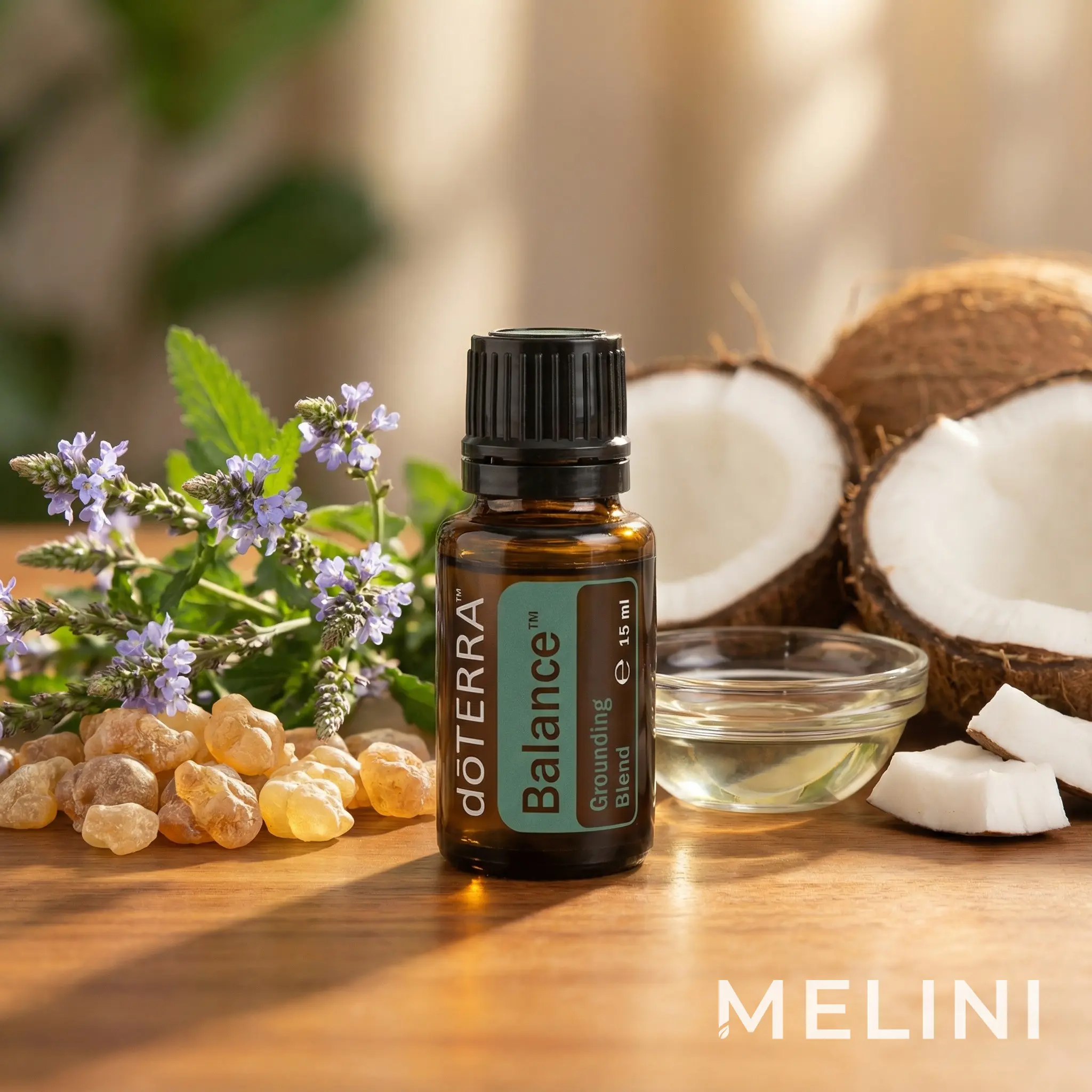 dōTERRA Balance 15 ml — alternate view of the bottle and packaging