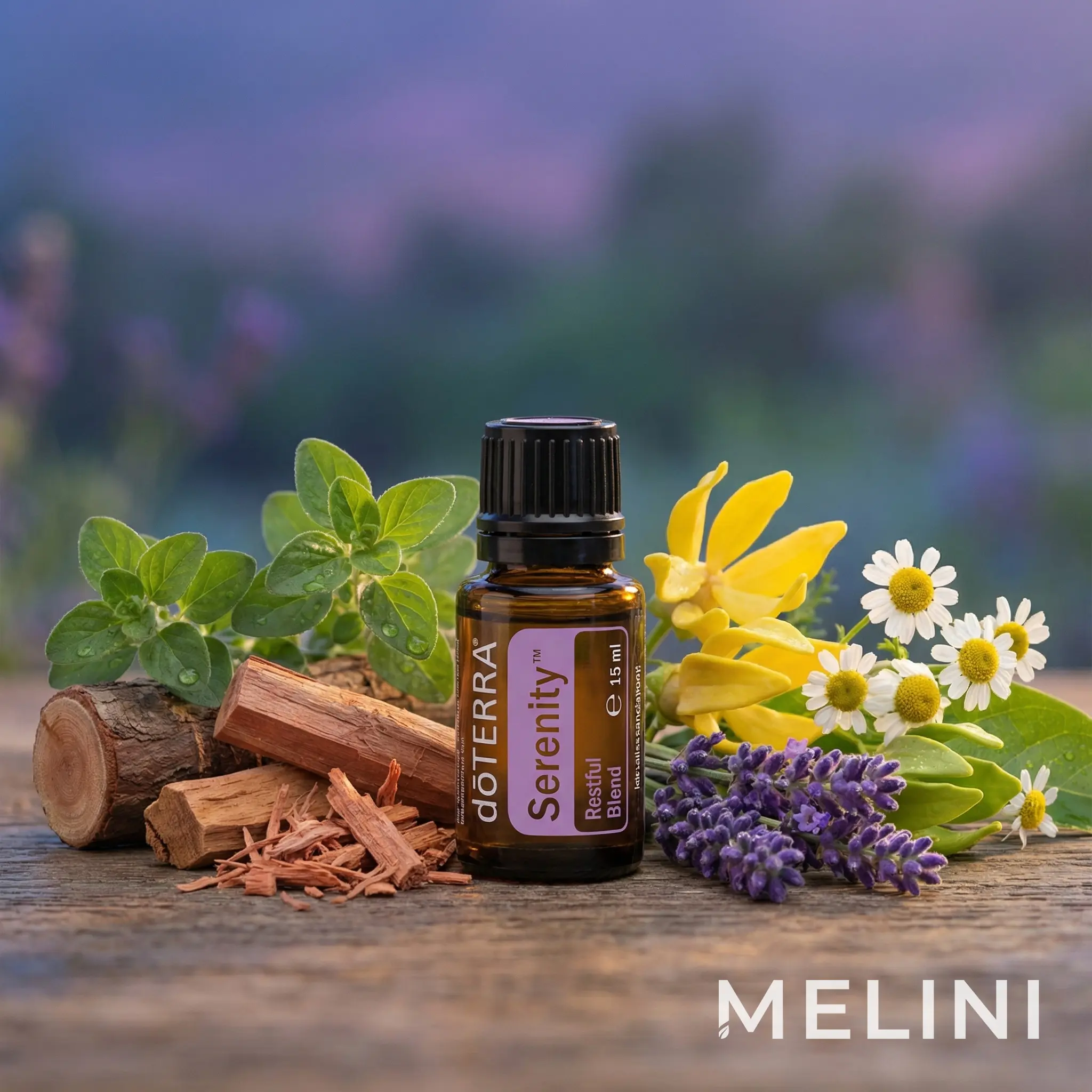 dōTERRA Serenity™ 15 ml — alternate view of the bottle and packaging
