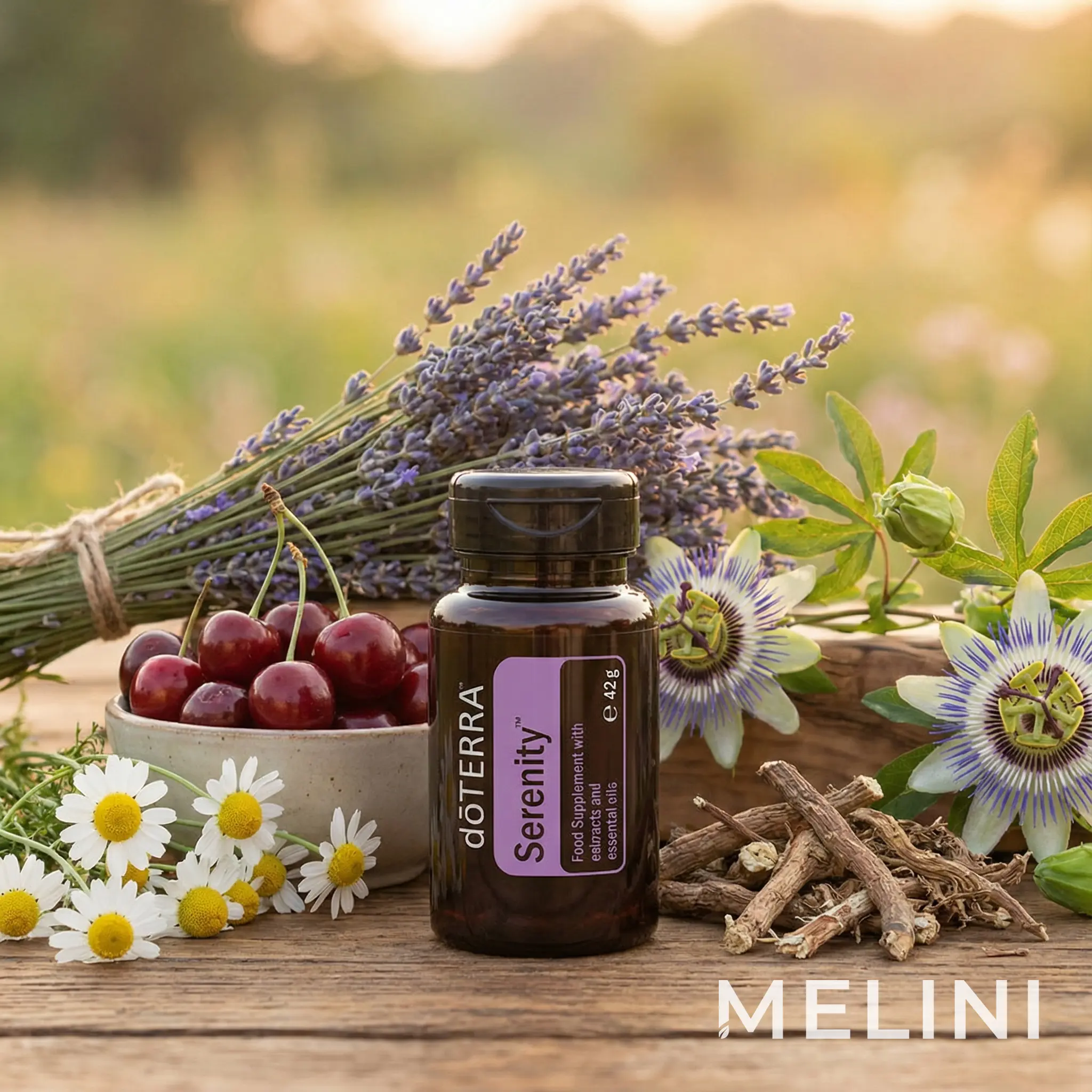 dōTERRA Serenity™ Softgel Capsules — alternate view of the bottle and packaging