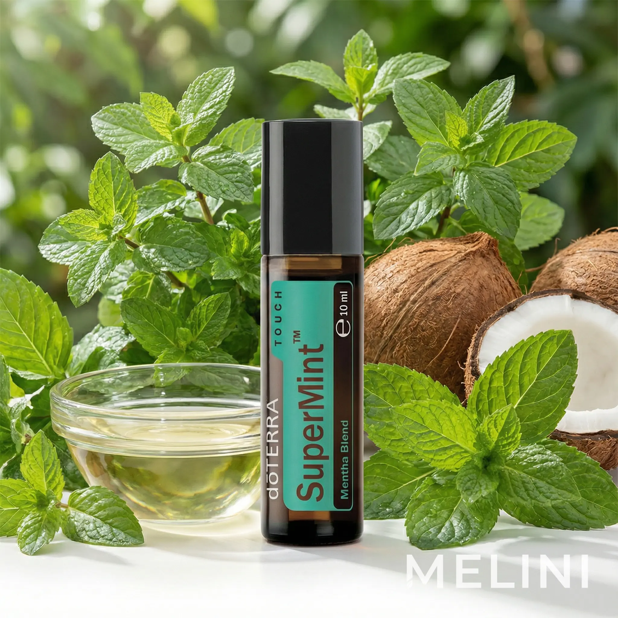 dōTERRA SuperMint™ Touch — alternate view of the bottle and packaging