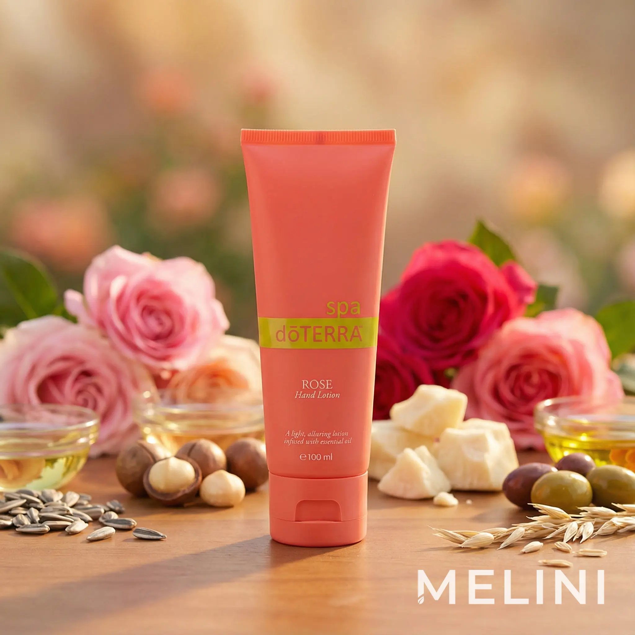 dōTERRA Rose Hand Cream — alternate view of the bottle and packaging