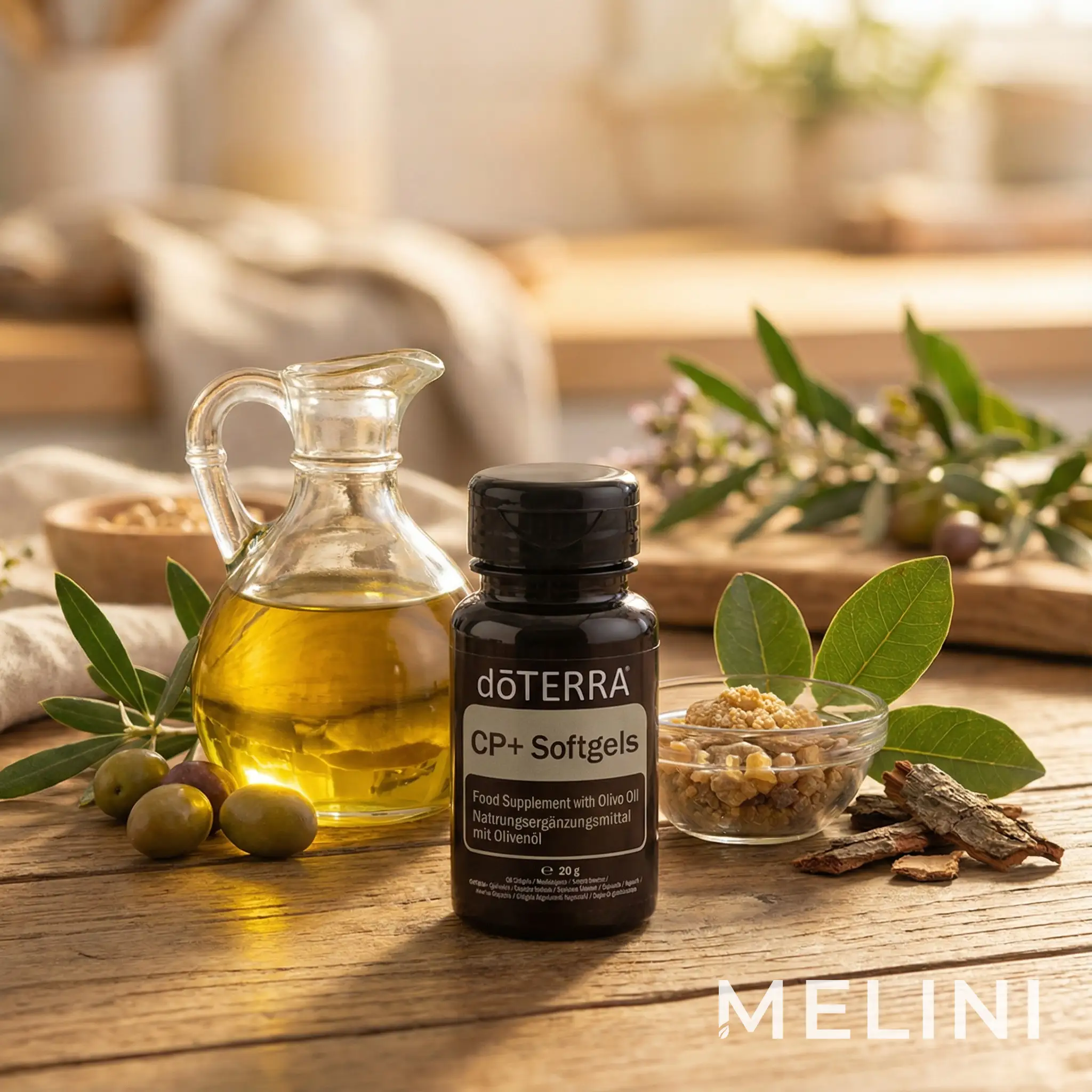 dōTERRA CP+ Softgels — alternate view of the bottle and packaging