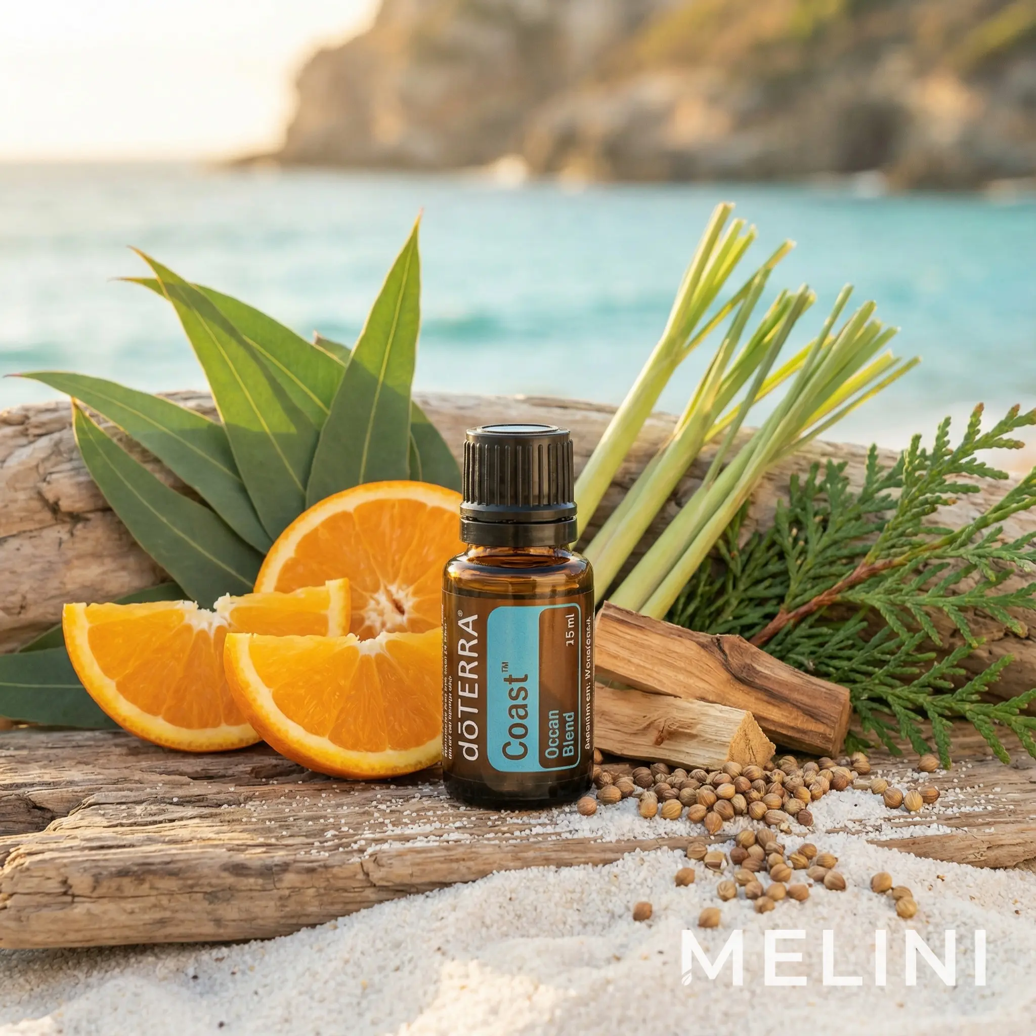dōTERRA Coast 15 ml — alternate view of the bottle and packaging