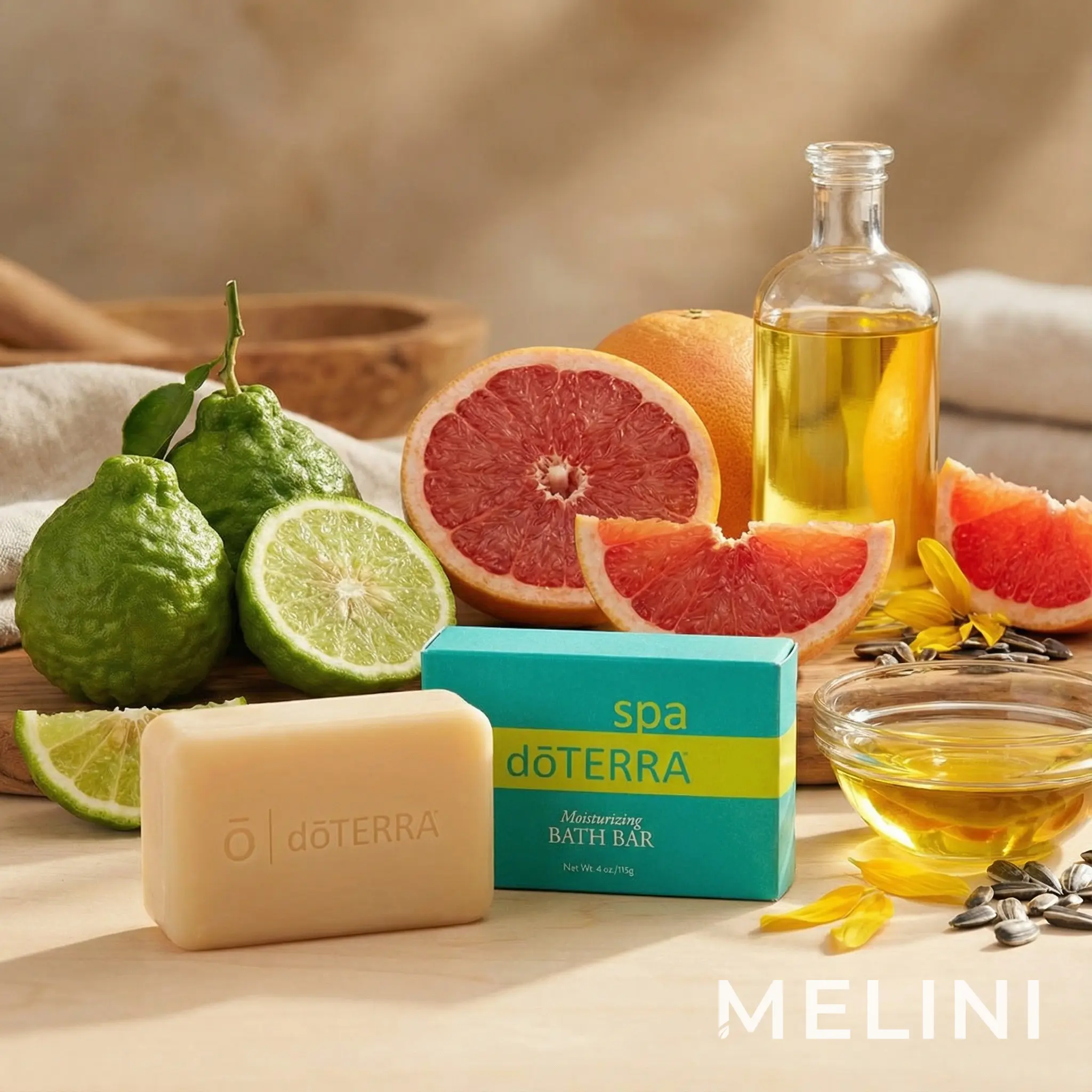 dōTERRA Moisturising Soap — alternate view of the bottle and packaging