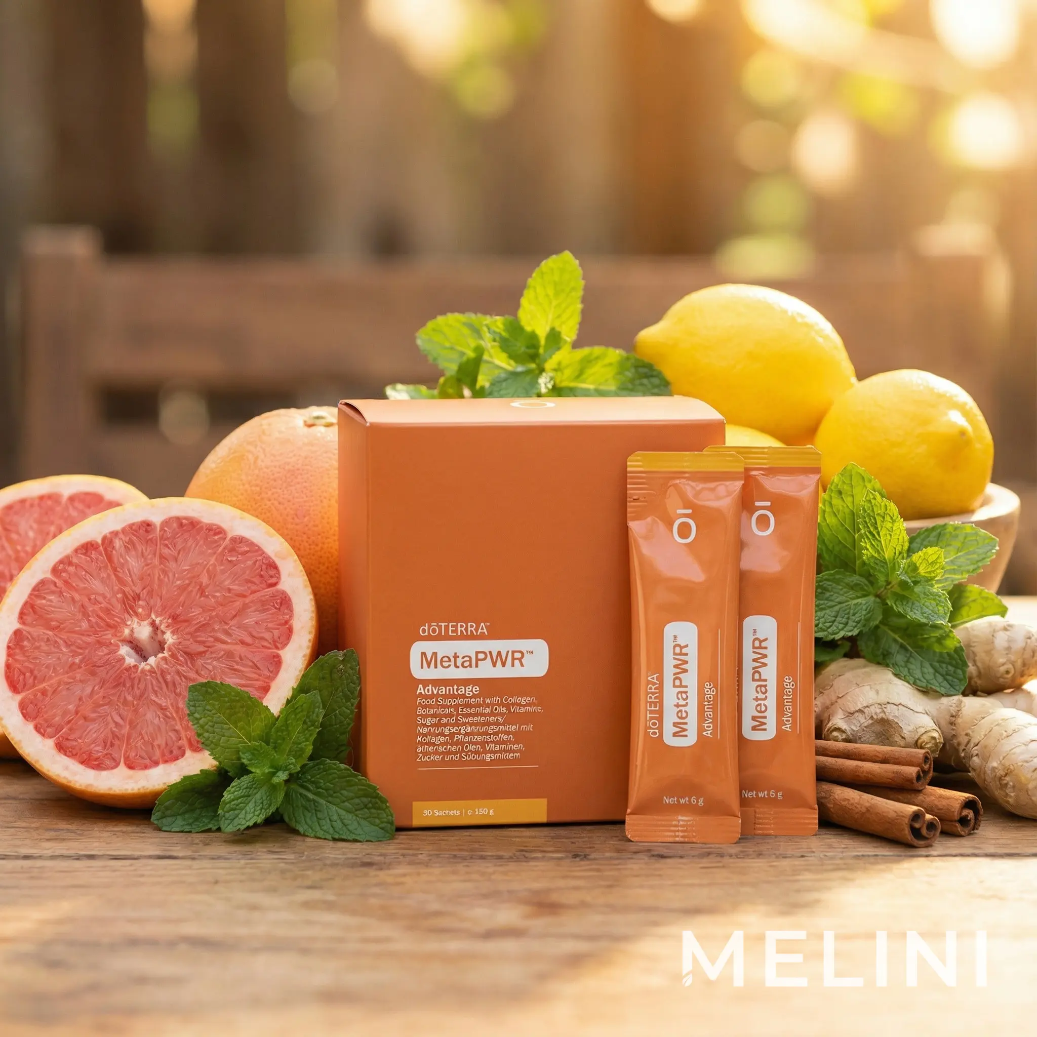 dōTERRA MetaPWR Advantage — alternate view of the bottle and packaging