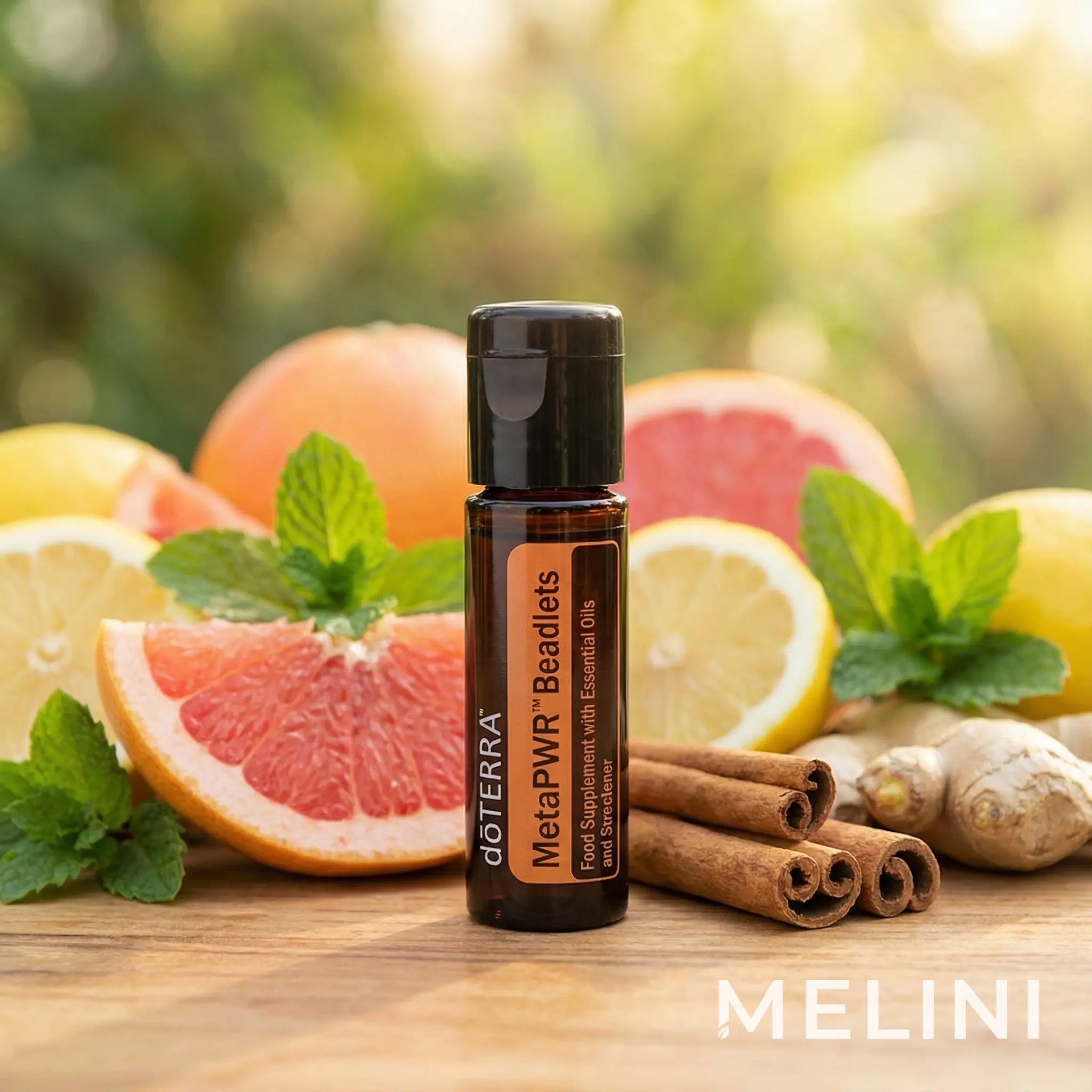 dōTERRA MetaPWR Beadlets — alternate view of the bottle and packaging