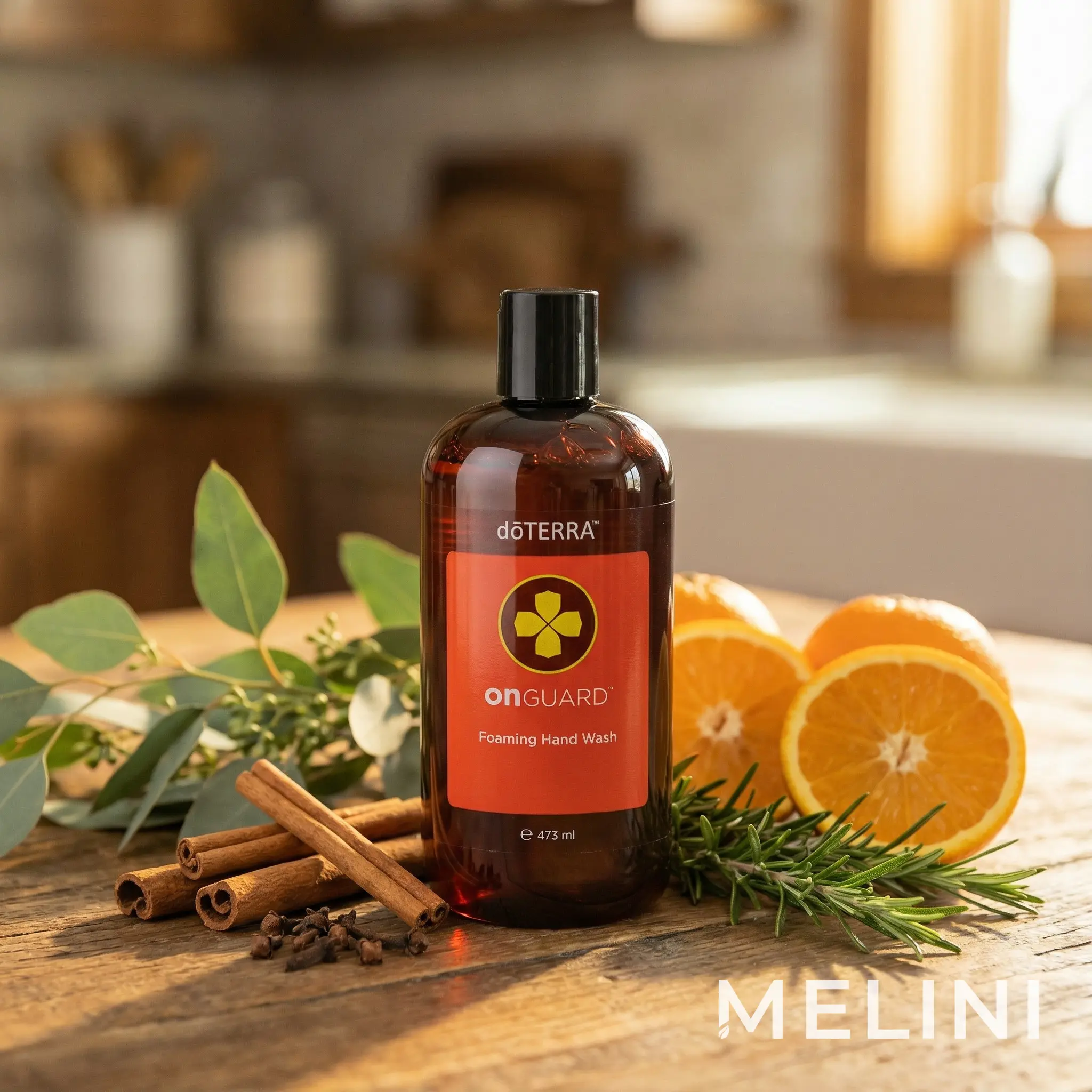 dōTERRA On Guard Foaming Hand Wash — alternate view of the bottle and packaging