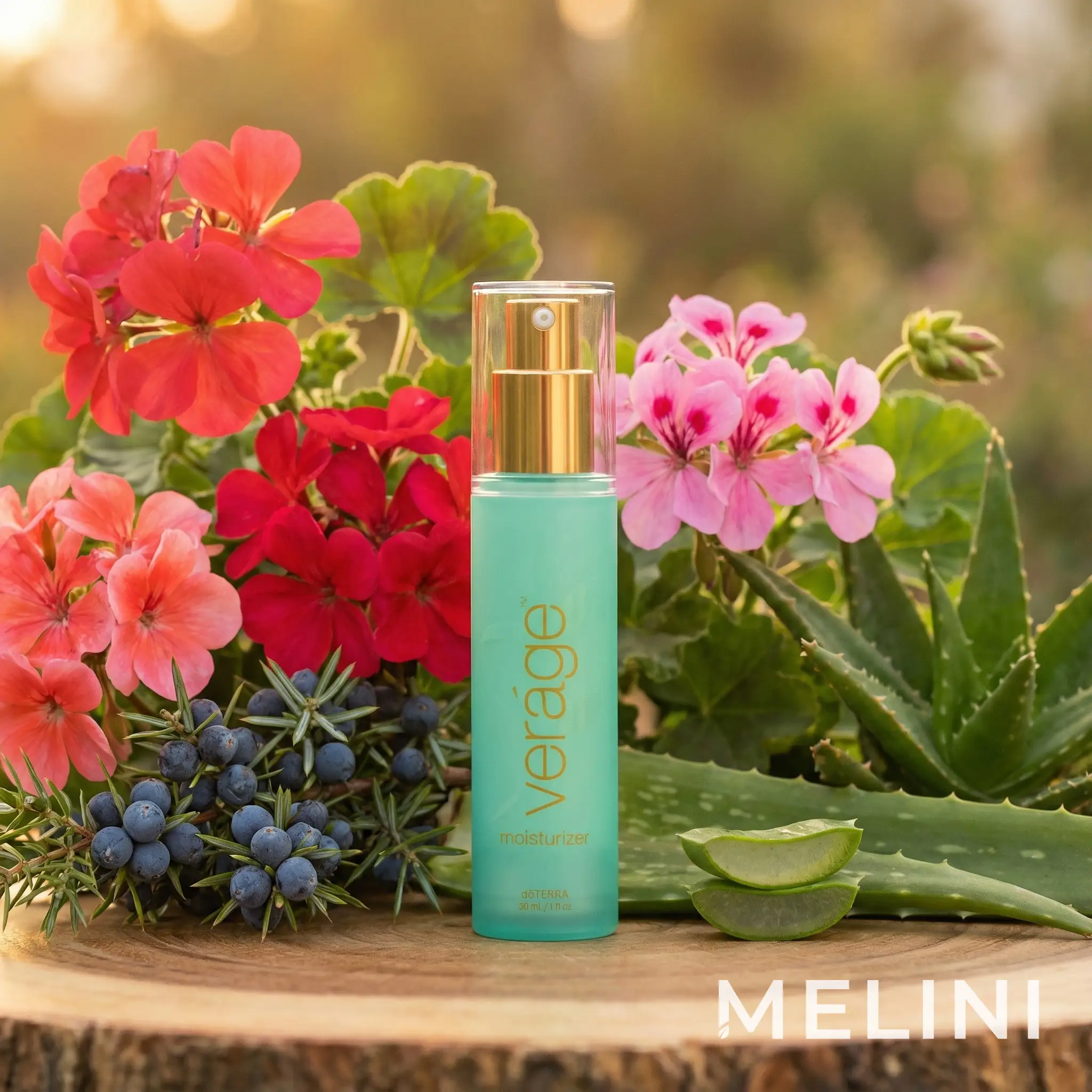 dōTERRA Veráge Moisturiser — alternate view of the bottle and packaging