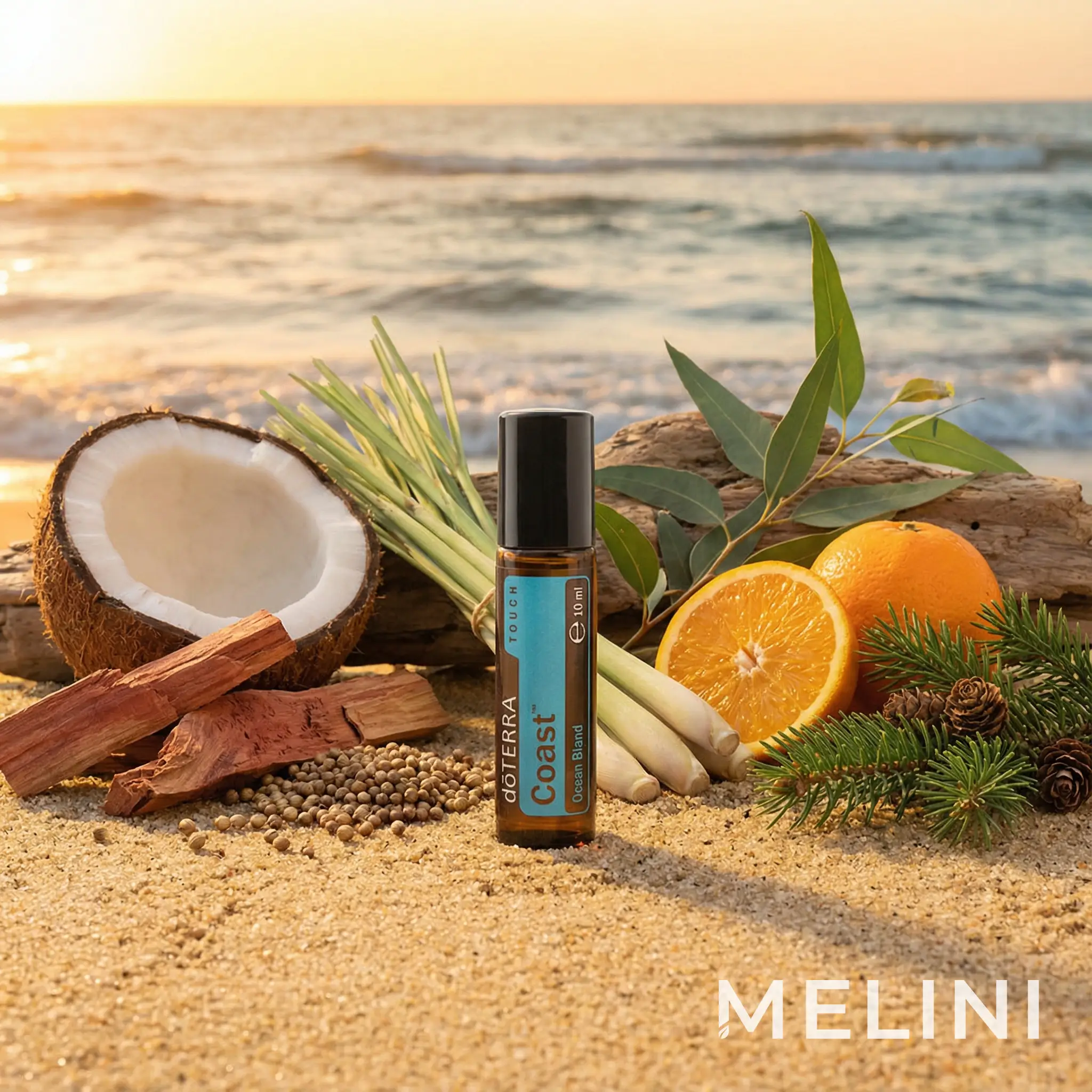 dōTERRA Coast Touch 10 ml — alternate view of the bottle and packaging