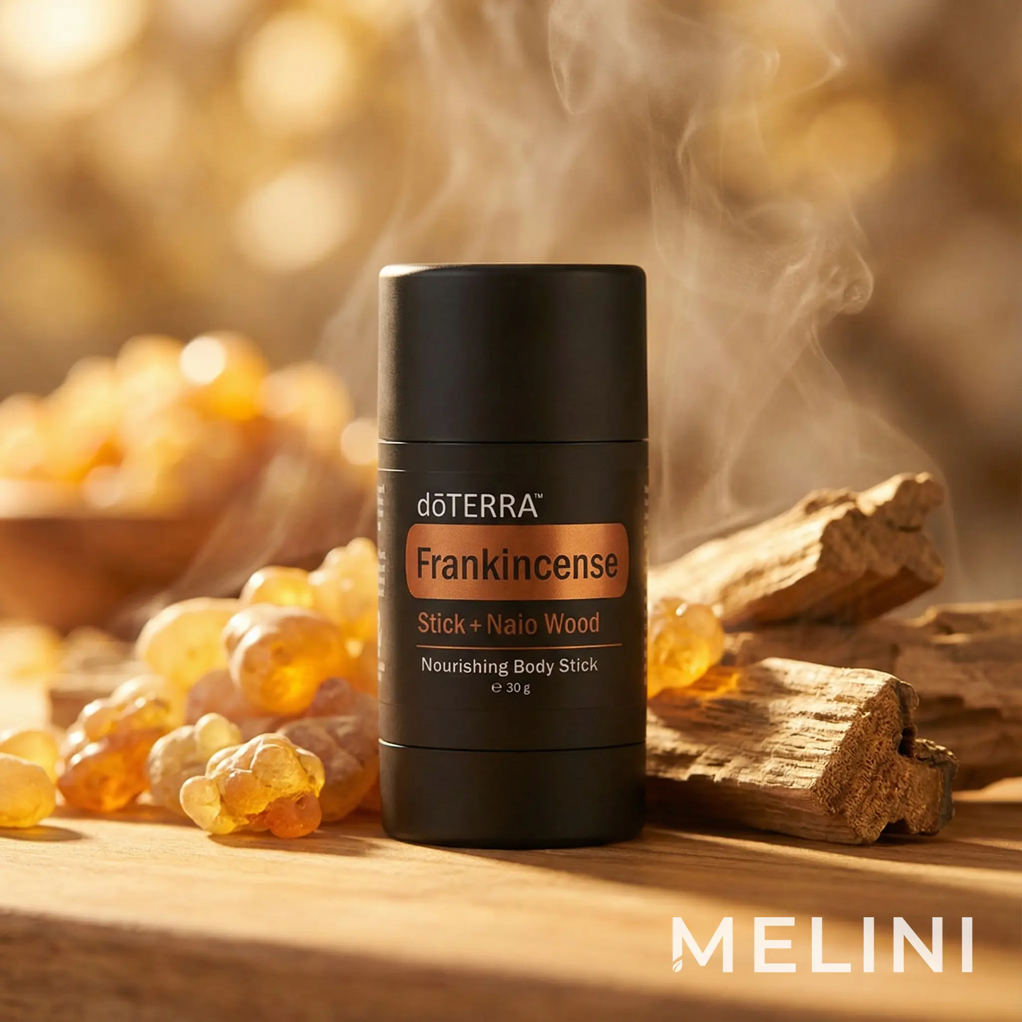 dōTERRA Frankincense Stick + Naiofa — alternate view of the bottle and packaging