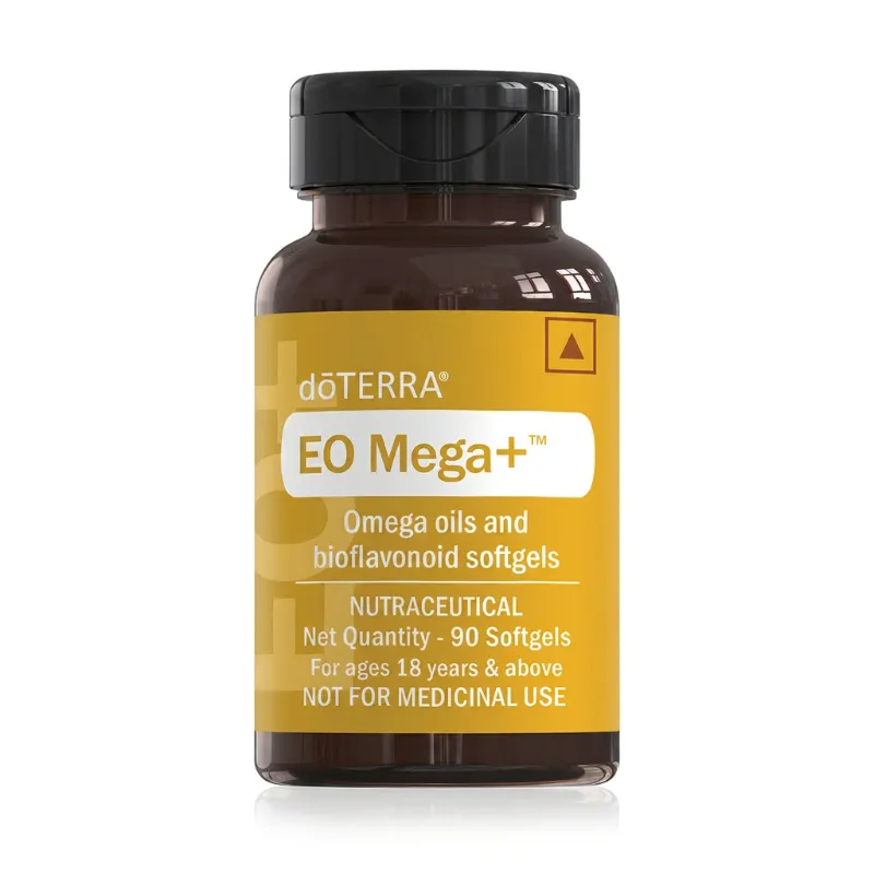 dōTERRA EO Mega+ Omega Oils and Bioflavonoid Softgels — product photo