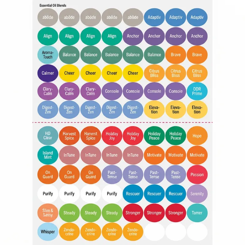 dōTERRA Essential Oil Blends Stickers — product photo