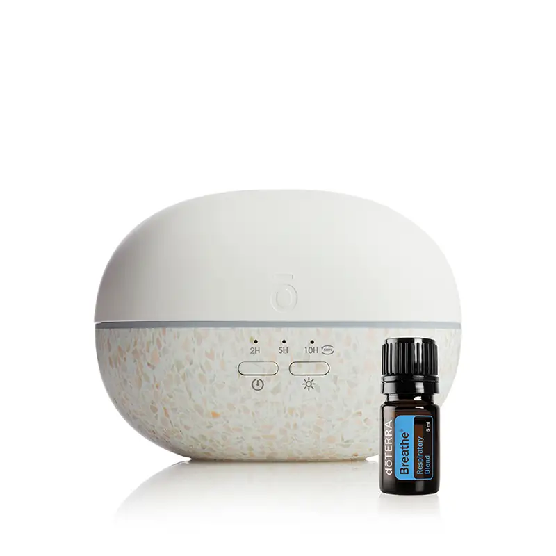Pebble™ Diffuser with dōTERRA Breathe® Oil — product photo